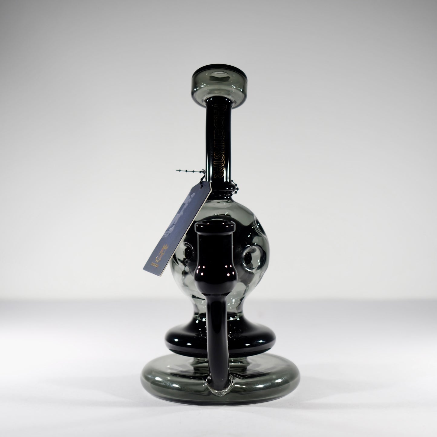 8" Mini Dab Rig Swiss Perc Ball Shape - Black