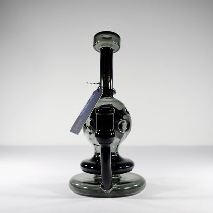 8" Mini Dab Rig Swiss Perc Ball Shape - Black