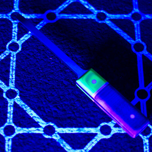 Kal Hooto Creations - The Heady Slim Dab Tool (UV Reactive x Micarta)