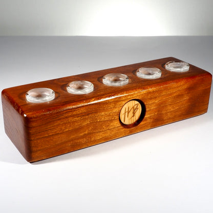 HeadyBlokCreations - 5 Joint Display - 18mm - Walnut (Marked Down - CRACKED)