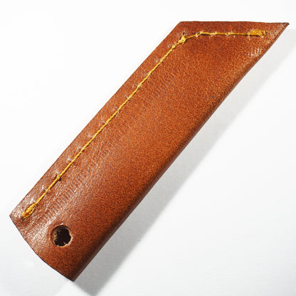 Dab Blade - Falchion - Damascus - Black/White/Orange Resin Handle