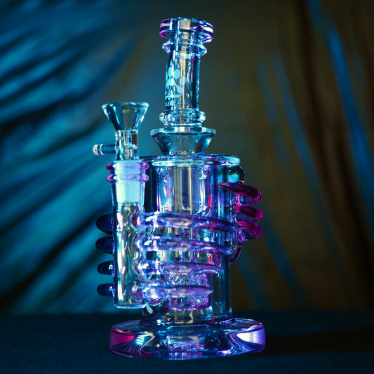 Calibear Horn Torus | 7" Dab Rig - Purple