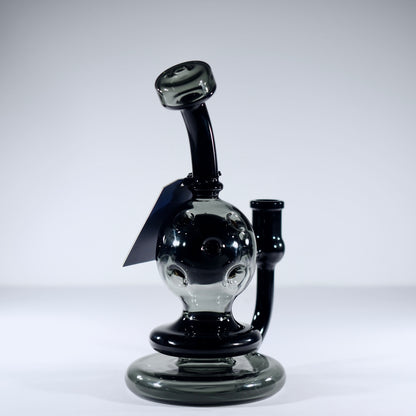 8" Mini Dab Rig Swiss Perc Ball Shape - Black