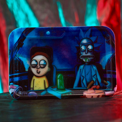 LED Light Up Rolling Tray - Rick & Morty Designs