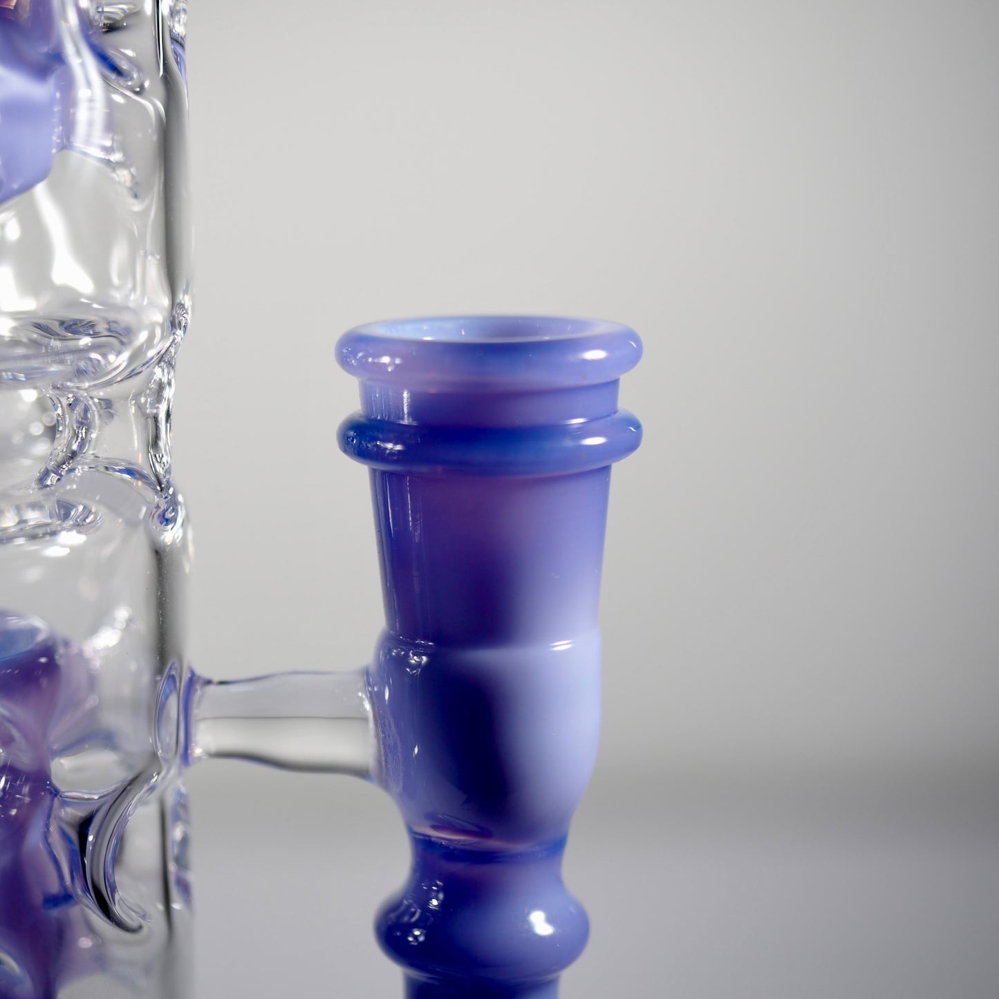 Calibear Premium Sidecar Straight Fab Glass Bong With Flower of Life Perc
