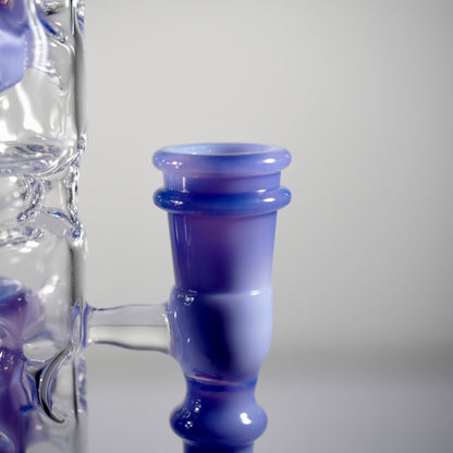 Calibear Premium Sidecar Straight Fab Glass Bong With Flower of Life Perc
