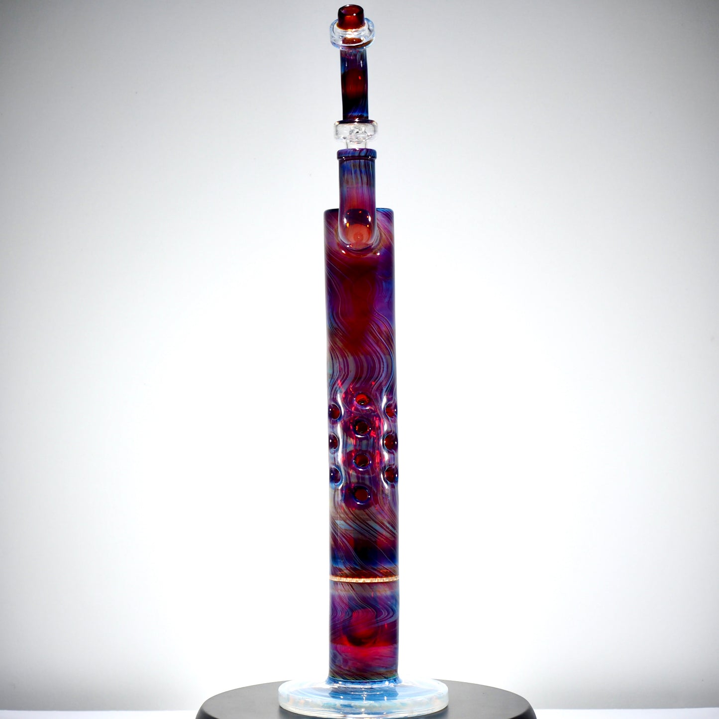 Purple and Blue Fumed Fab with Honeycomb Perc