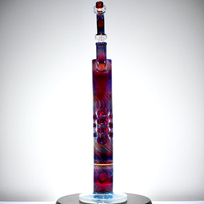Purple and Blue Fumed Fab with Honeycomb Perc