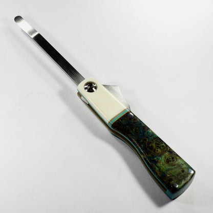 Kal Hooto Creations - Heady Folds Dab Tool (Ocean Stabilised Wood)