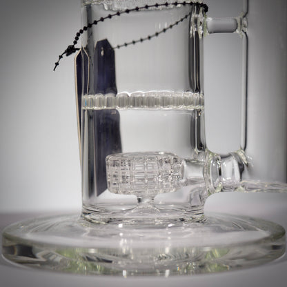 4 Perc Glass Tube Bong