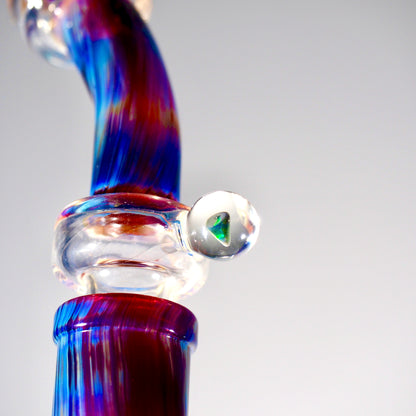 Purple and Blue Fumed Fab with Honeycomb Perc