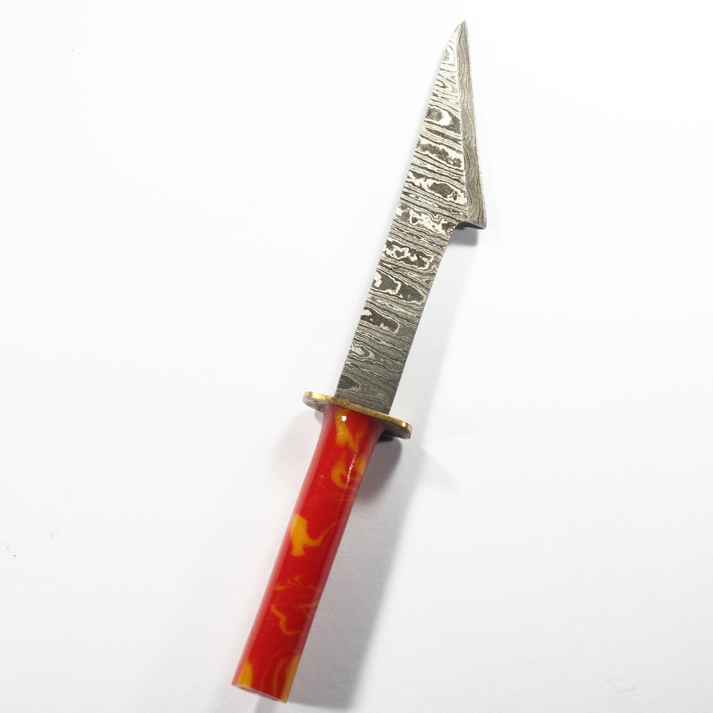 Dab Blade - Hammer Sword - Damascus - Red/Yellow Resin Handle