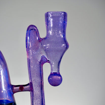 Updog Glass - Purple RBR with Blue Green Wig Wags