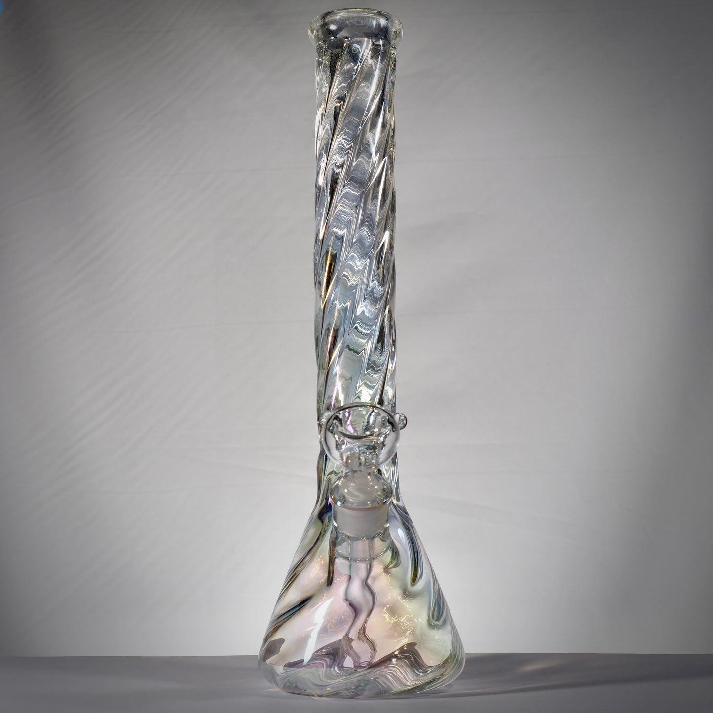 Twisted Holographic Glass Beaker