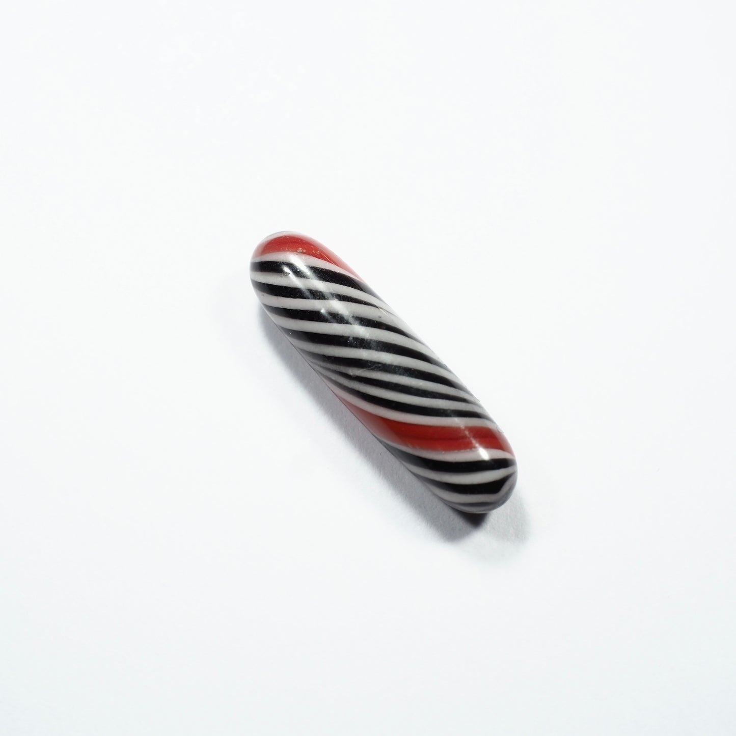 Aleycat Glass Terp Pillar - Black, White Red Stripe