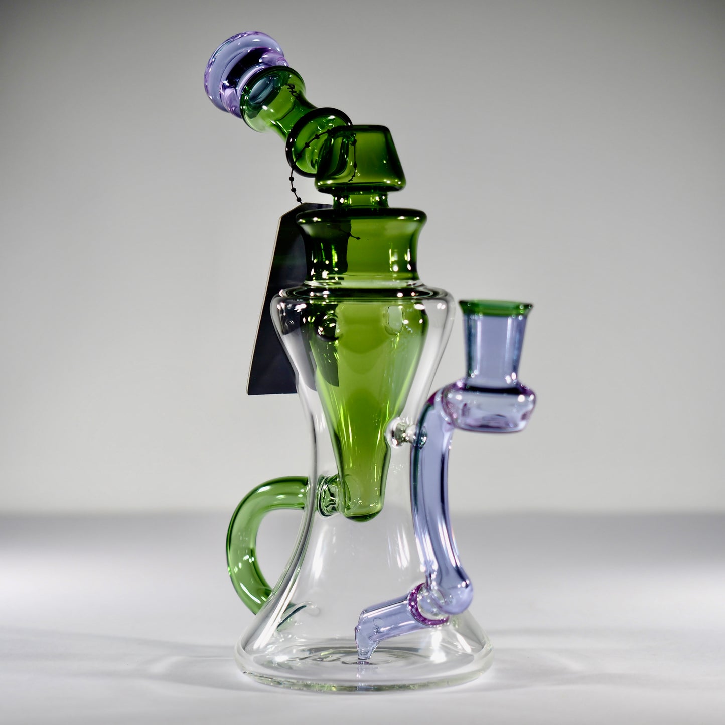 7.5-inch Recycler Dab Rig - Purple Green