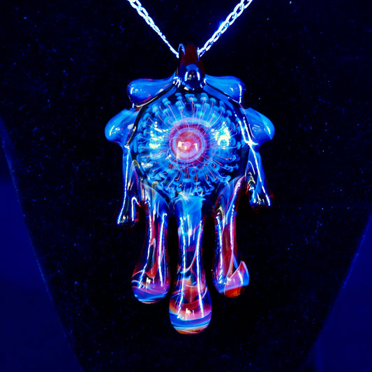 Silver Fume-Tech Lokis Lipstick Drip Pendant