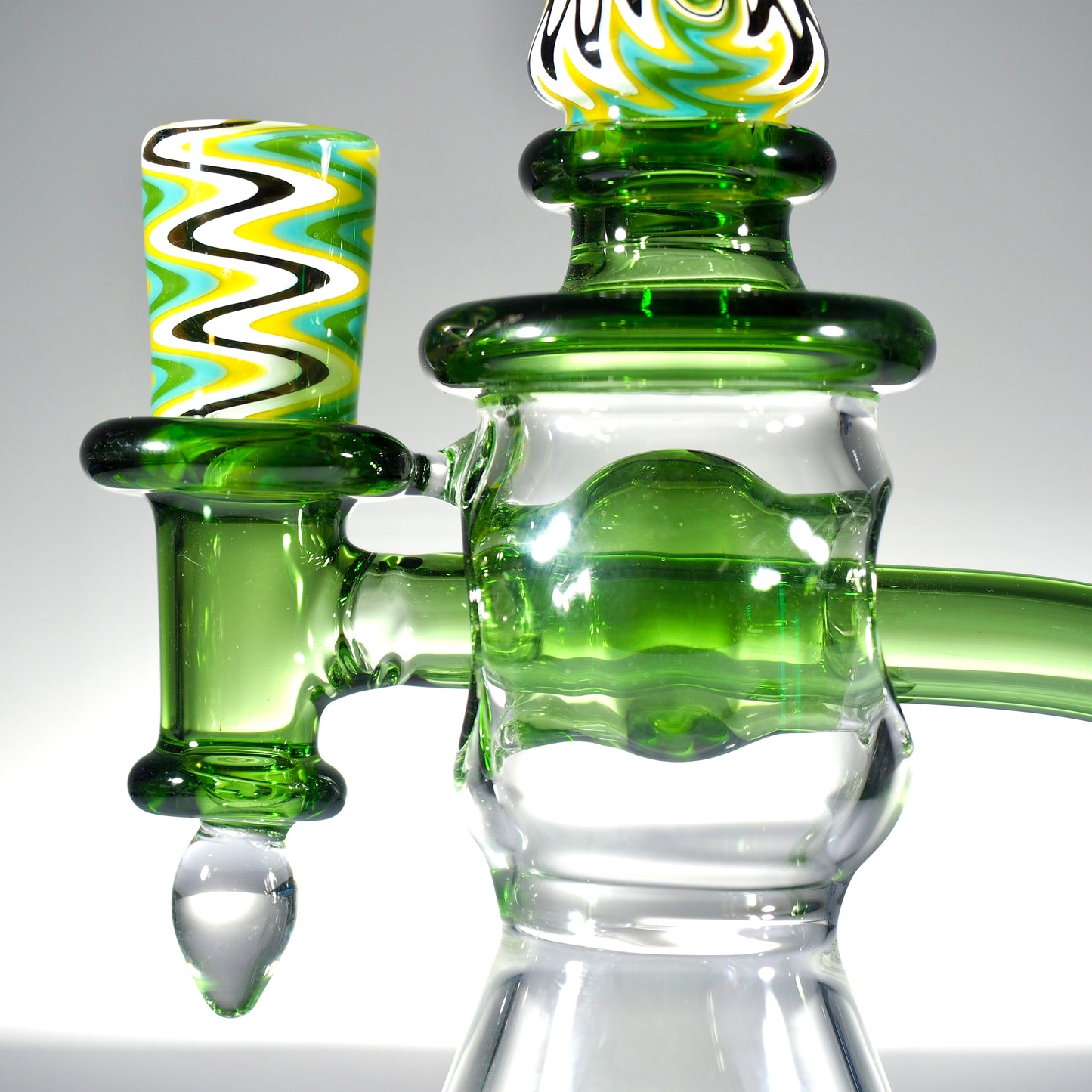Fab Through Percolator with Wig Wag made from American Northstar Glass 9 inch