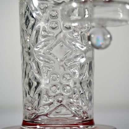 Calibear Flared Helix Carved Dab Rig Series - Red