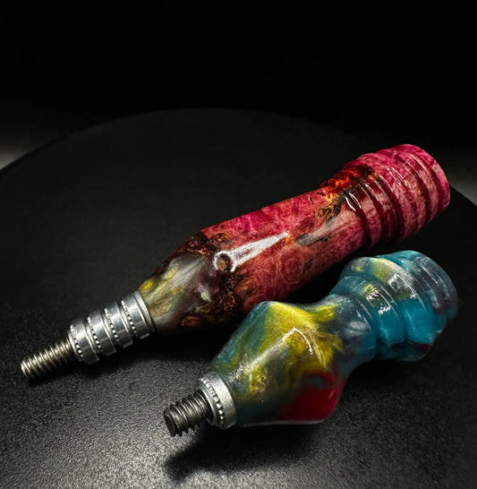 DFreeZ Designs - Cordless Handle Set - Burl & Resin (Pink, Yellow, Teal