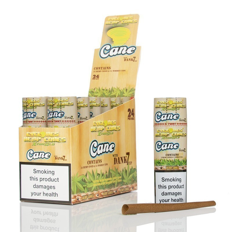 Cyclones Hemp Cones Xtra Slow - Sugar Cane - 2pc x 12