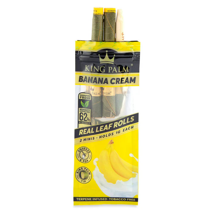 King Palm Mini Rolls - Banana Cream - 2pc