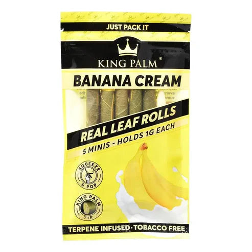 King Palm Mini Rolls - Banana Cream - 5pc