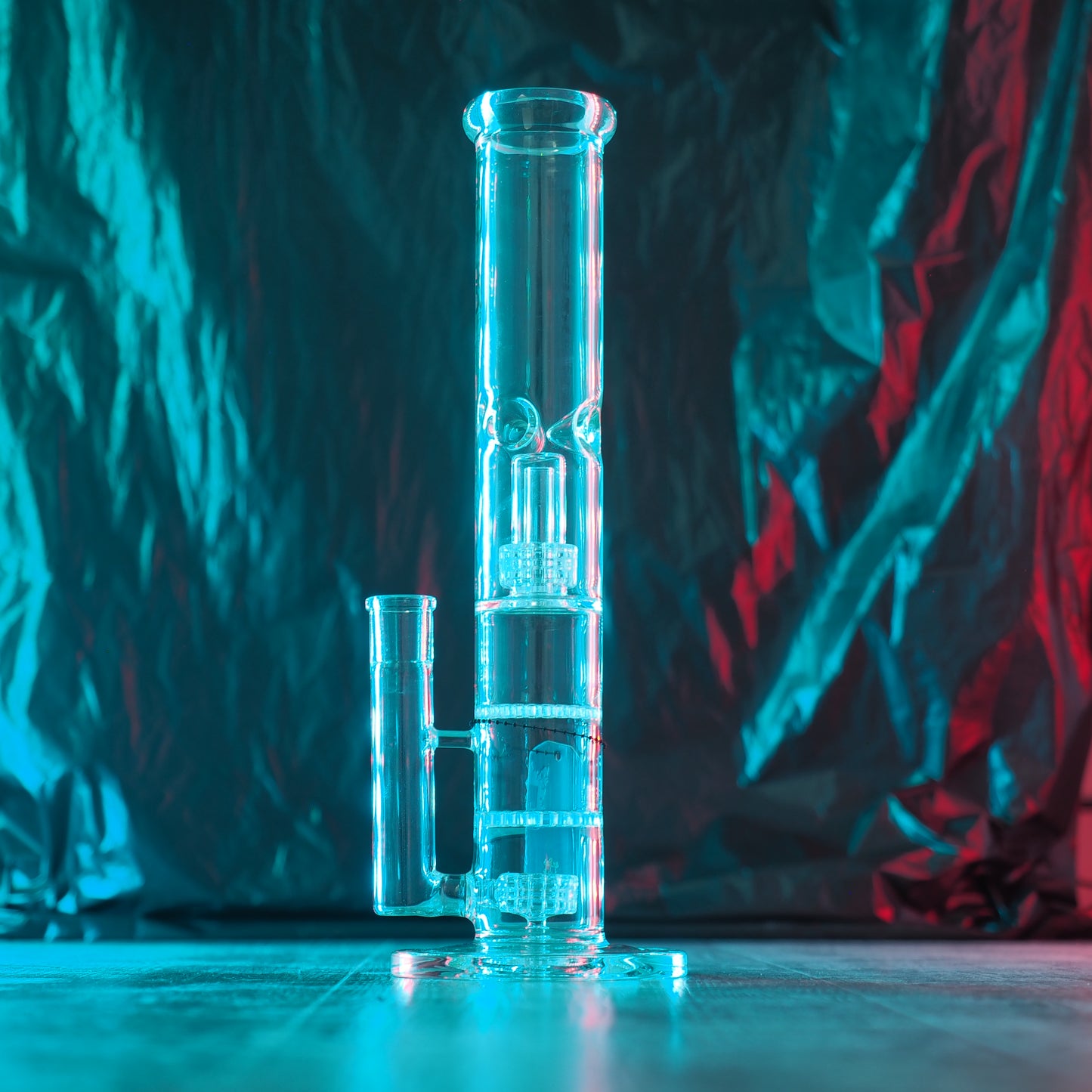 4 Perc Glass Tube Bong