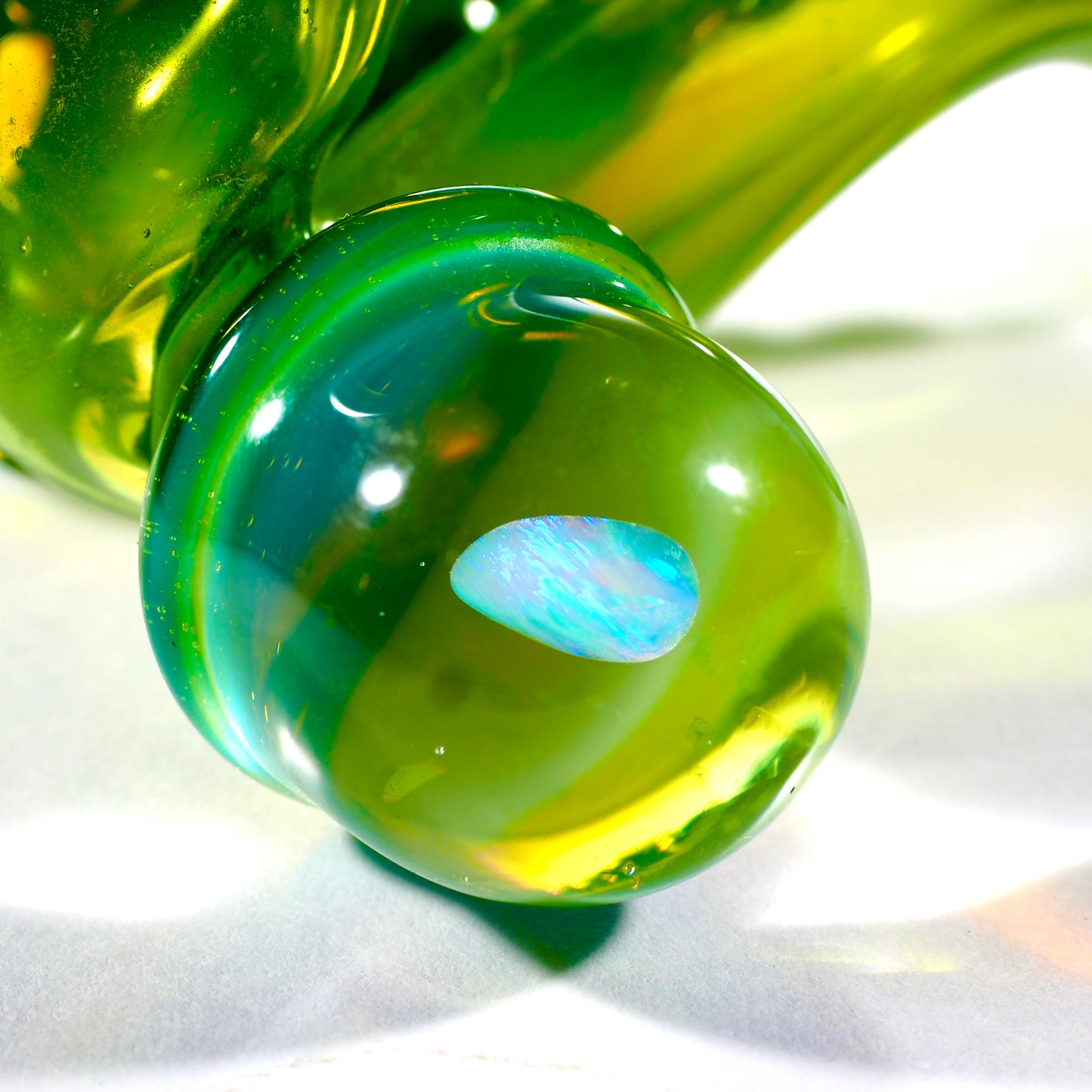 Spoon Pipe with Opal