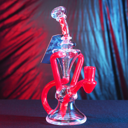 8" Mini Dab Recycler American Glass