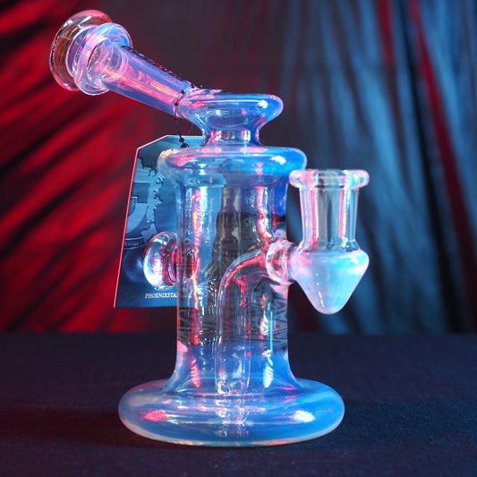 5.5" Silver and gold fumed glass recycler