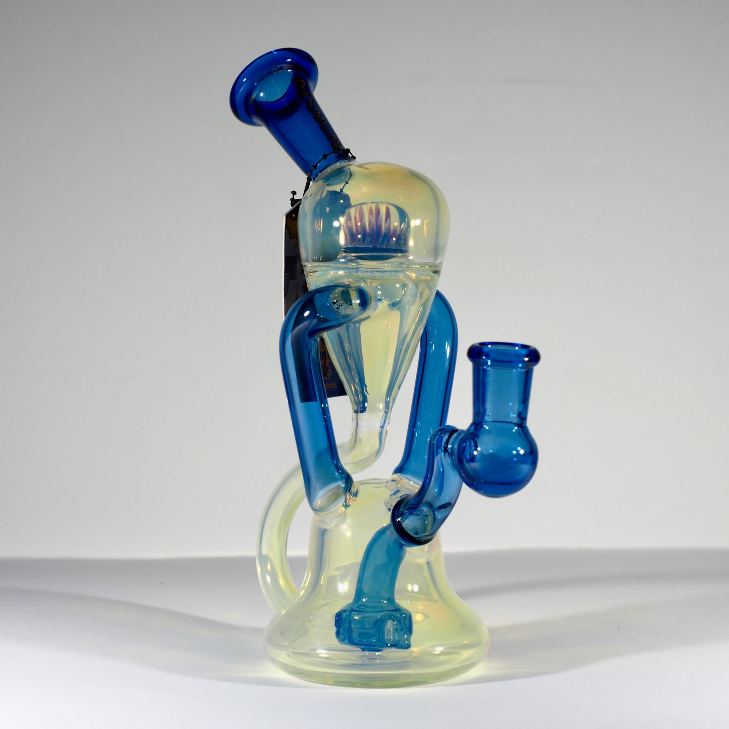 7" Silver Fumed Recycler Rig with Showerhead Perc