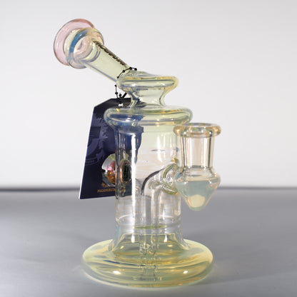 5.5" Silver and gold fumed glass recycler