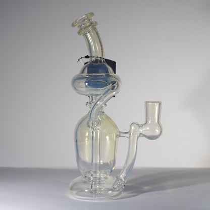 8" Silver Fumed Recycler Rig
