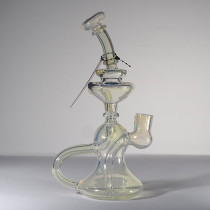 8" Silver Fumed Recycler Rig