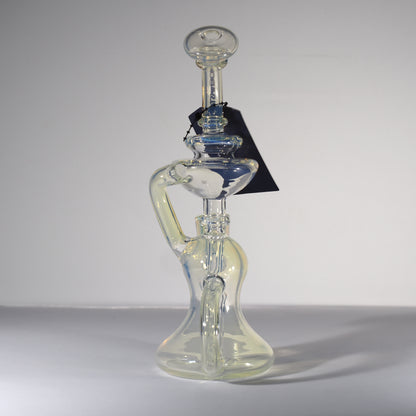 8" Silver Fumed Recycler Rig