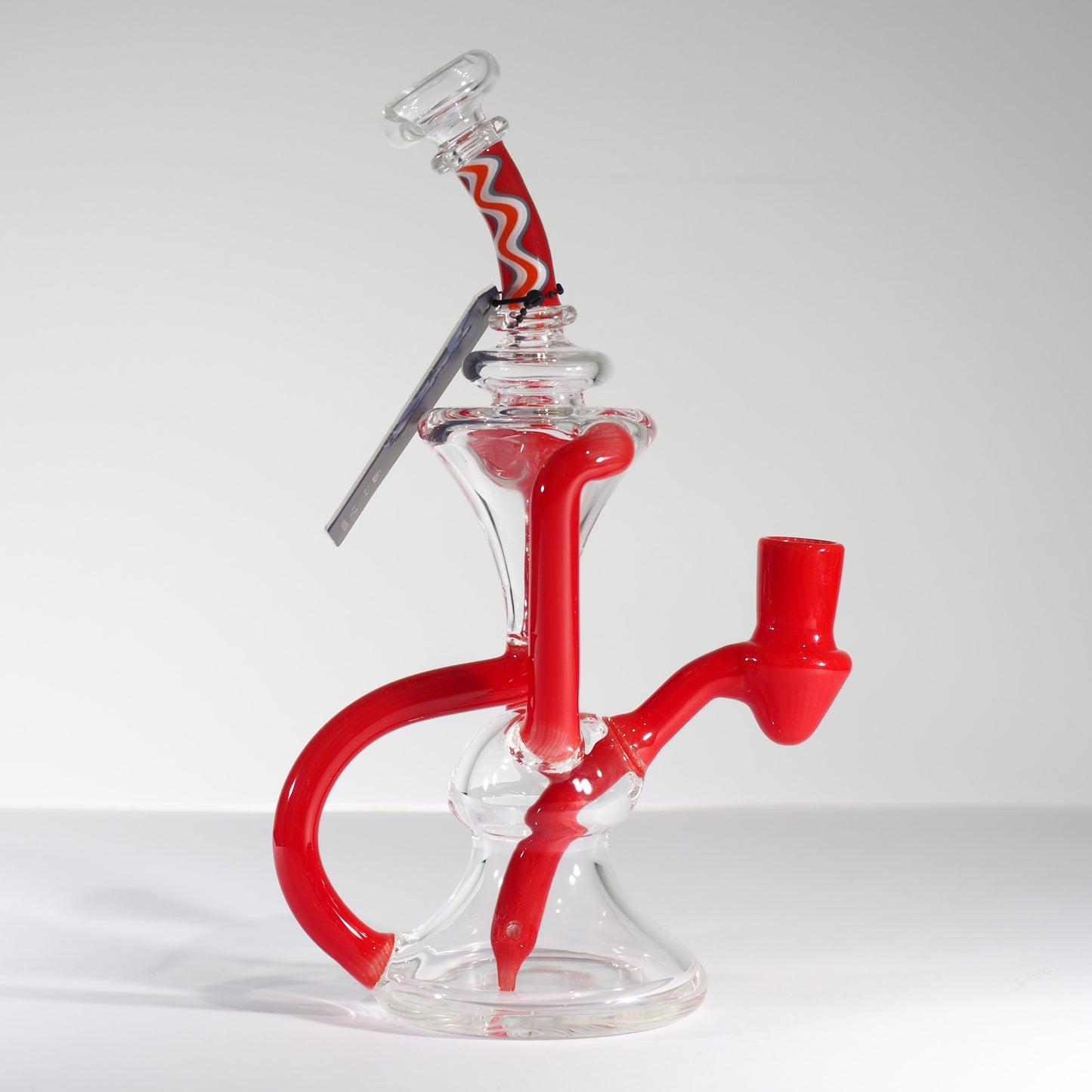 8" Mini Dab Recycler American Glass
