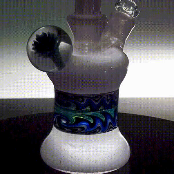 Updog Glass - Lavender Sparkle Rig with wigwags