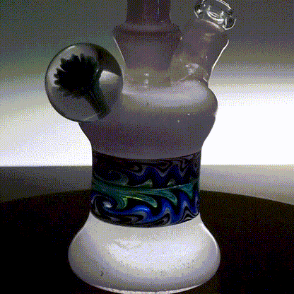 Updog Glass - Lavender Sparkle Rig with wigwags