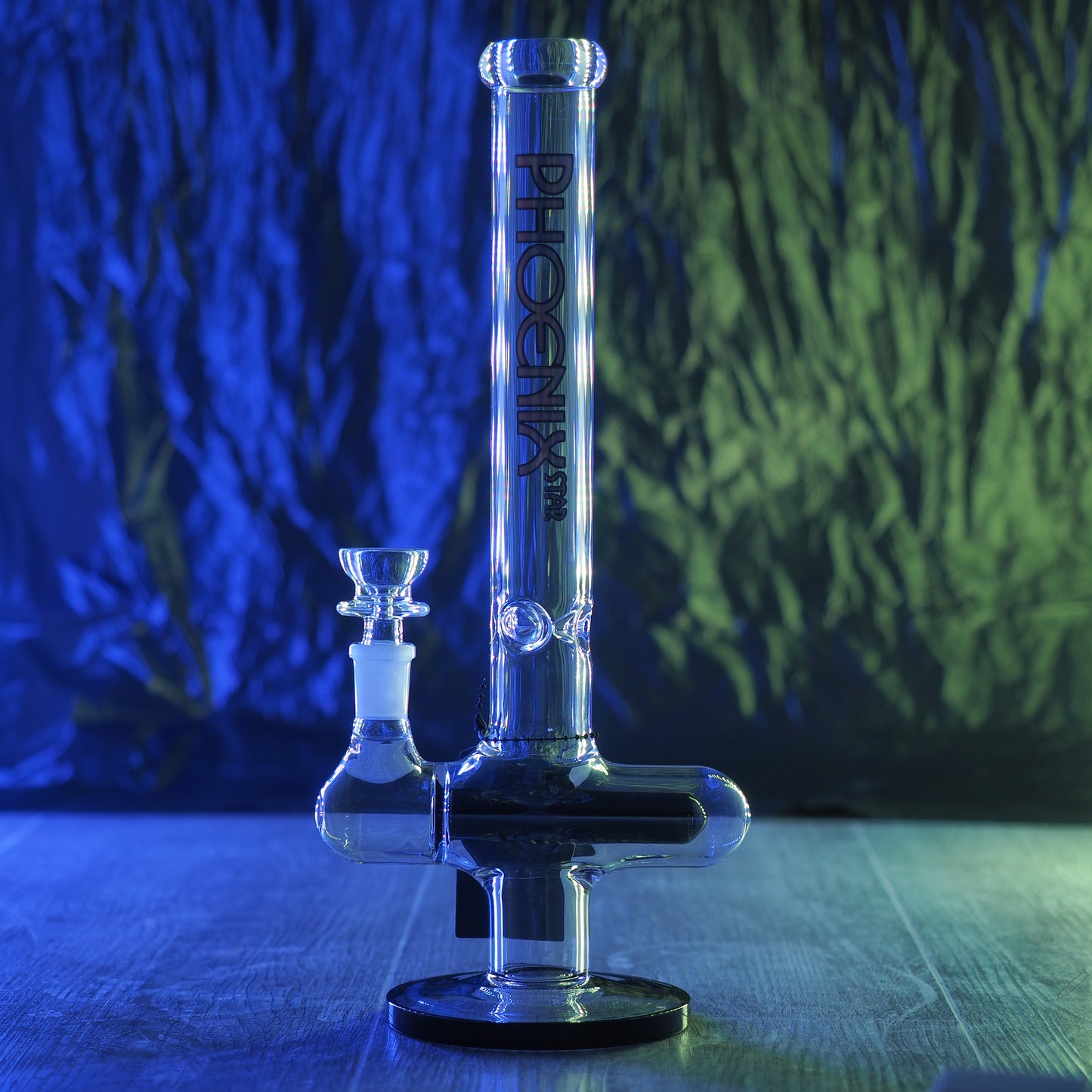 Horizontal Inline Glass Perc Bong