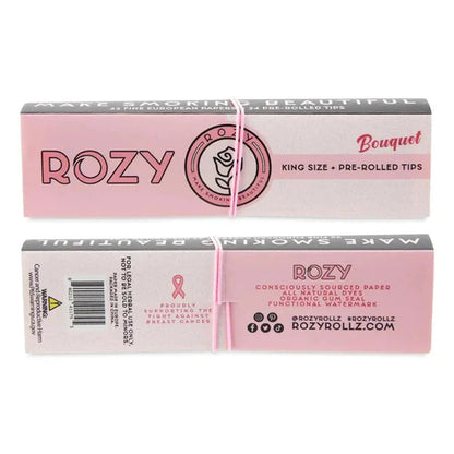 ROZY Pink Rolling Papers with Pre-Rolled Tips