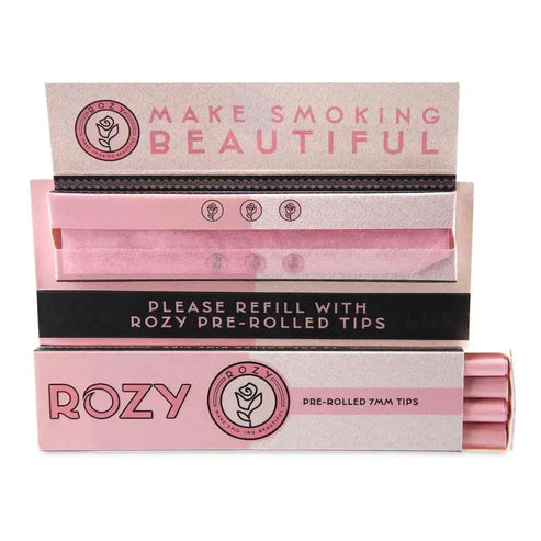 ROZY Pink Rolling Papers with Pre-Rolled Tips