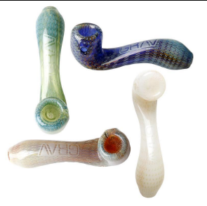 GRAV Glass Hand Pipe - Bubble Trap & Silver Fume