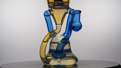 7" Silver Fumed Recycler Rig with Showerhead Perc