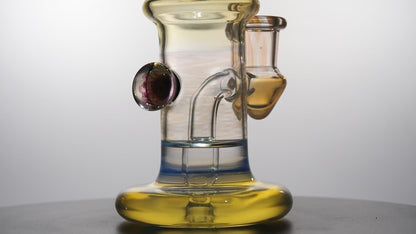 5.5" Silver and gold fumed glass recycler