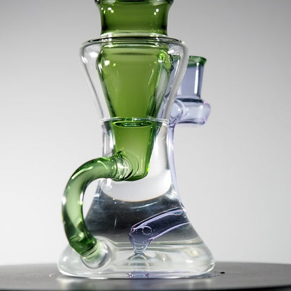 7.5-inch Recycler Dab Rig - Purple Green