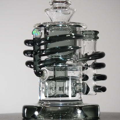 Calibear Horn Torus | 7" Dab Rig - Transparent Black