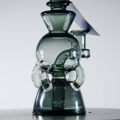 7" 4-Arm Dab Rig with Dual chamber - Black