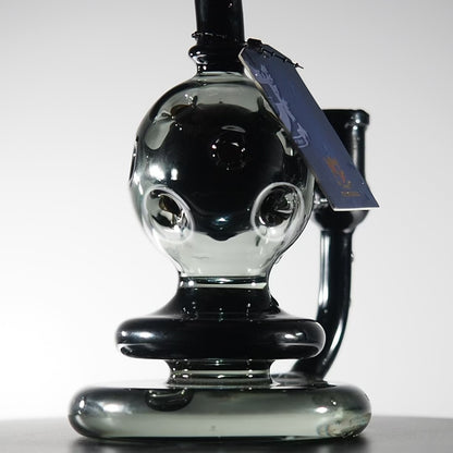 8" Mini Dab Rig Swiss Perc Ball Shape - Black