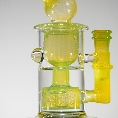 Calibear Kickback Torus Incycler Encased Two Opals W/ Seed of Life Perc
